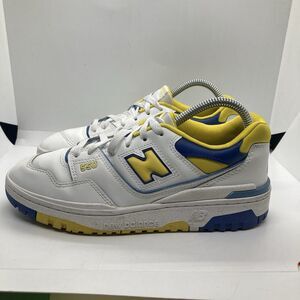 NEW BALANCE 550 SIZE 6.5 WHITE YELLOW BLUE CLASSIC BASKETBALL SHOE BB550NCG